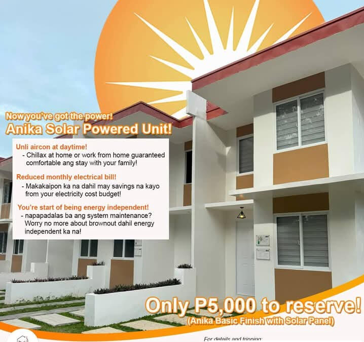 Two storey townhouse Two bedroom can be extended up to three bedrooms to kitchen two toilet + solar system backup and carport